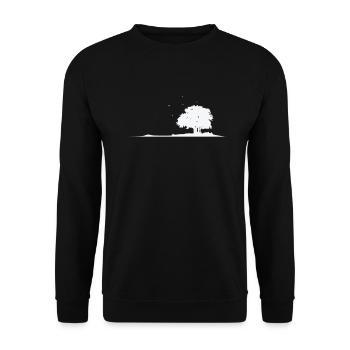 Tree in the field nature leaves - Unisex Sweatshirt - black - Front - Alina (178cm) & Michal (187cm)