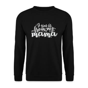 Je l’ai eu de la fête des mères de ma mère - Sweat-shirt Unisexe - noir - Devant - Alina (178cm) & Michal (187cm)