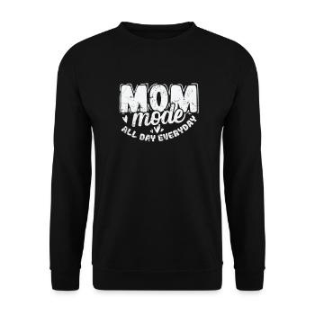 Mom Fashion All Day Everyday Mother's Day Mommy - Unisex Sweatshirt - black - Front - Alina (178cm) & Michal (187cm)