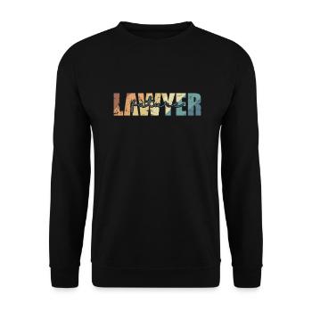 Lawyer Future Profession Jurist - Unisex Sweatshirt - black - Front - Alina (178cm) & Michal (187cm)