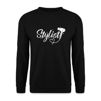 Stylist Hairdresser Profession Haircut - Unisex Sweatshirt - black - Front - Alina (178cm) & Michal (187cm)