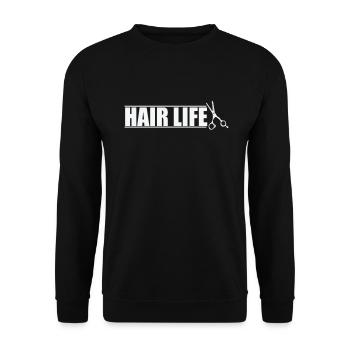 Hair Life Hairdresser Profession Hair - Unisex Sweatshirt - black - Front - Alina (178cm) & Michal (187cm)