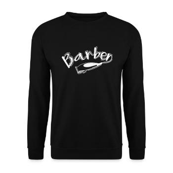 Barber Hairdresser Hair Profession - Unisex Sweatshirt - black - Front - Alina (178cm) & Michal (187cm)