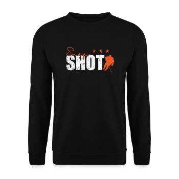 Snap Shot Eishockey - Unisex Pullover - Schwarz - Vorne - Alina (178cm) & Michal (187cm)