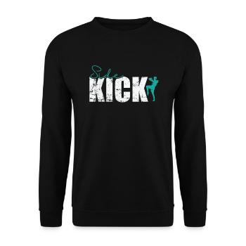 Kickboxing latéral - Sweat-shirt Unisexe - noir - Devant - Alina (178cm) & Michal (187cm)