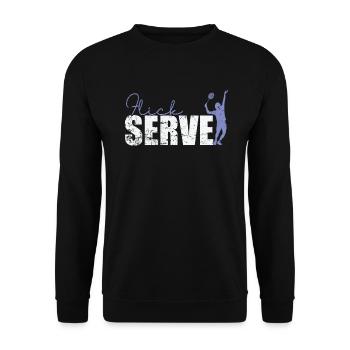 Flickserve Badminton - Unisex Pullover - Schwarz - Vorne - Alina (178cm) & Michal (187cm)