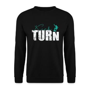Kickturn Skateboard - Unisex Sweatshirt - black - Front - Alina (178cm) & Michal (187cm)