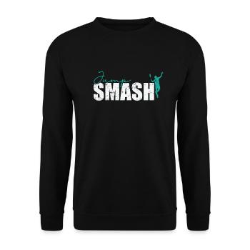 Jump Smash Badminton - Sweat-shirt Unisexe - noir - Devant - Alina (178cm) & Michal (187cm)