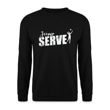 Volley-ball Jump Serve - Sweat-shirt Unisexe - noir - Devant - Alina (178cm) & Michal (187cm)
