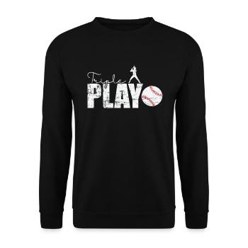 Triple Play Baseball - Unisex Pullover - Schwarz - Vorne - Alina (178cm) & Michal (187cm)