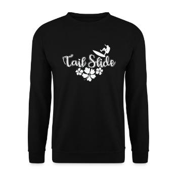 Tail Slide Surfing - Unisex Pullover - Schwarz - Vorne - Alina (178cm) & Michal (187cm)