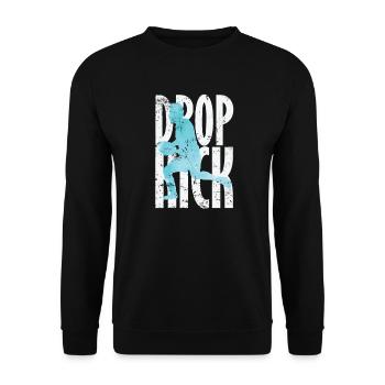 Drop Kick Rugby - Unisex Pullover - Schwarz - Vorne - Alina (178cm) & Michal (187cm)
