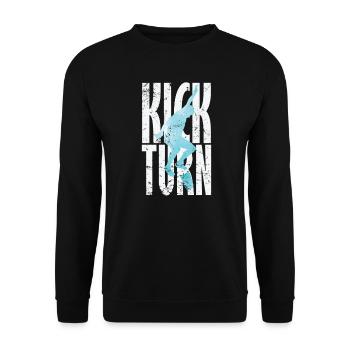 Skateboarding Kickturn Sport - Unisex Sweatshirt - black - Front - Alina (178cm) & Michal (187cm)