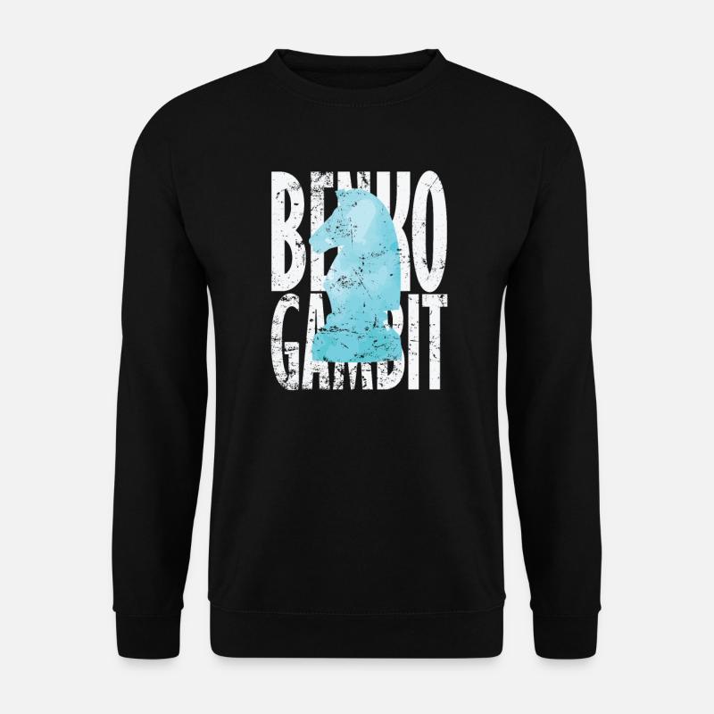 Benko Gambit Volga Gambit Échecs - Sweat-shirt Unisexe - noir