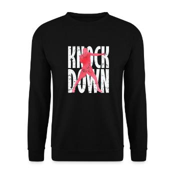 Knock Down Boxing - Unisex Sweatshirt - black - Front - Alina (178cm) & Michal (187cm)