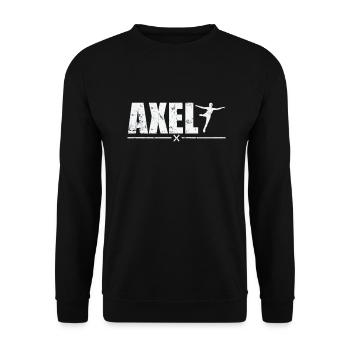 Axel Jump Eiskunstlauf - Unisex Pullover - Schwarz - Vorne - Alina (178cm) & Michal (187cm)