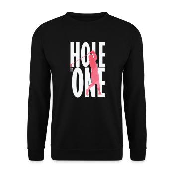 Hole in One Golf - Unisex Sweatshirt - black - Front - Alina (178cm) & Michal (187cm)