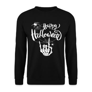 Metal Happy Halloween - Unisex Pullover - Schwarz - Vorne - Alina (178cm) & Michal (187cm)
