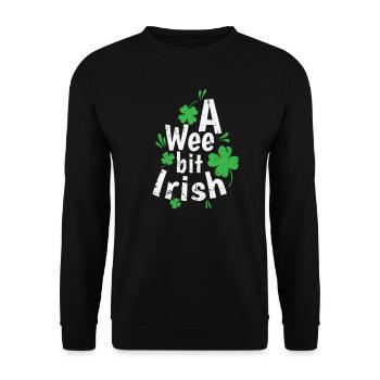 Un peu irlandais Saint-Patrick - Sweat-shirt Unisexe - noir - Devant - Alina (178cm) & Michal (187cm)