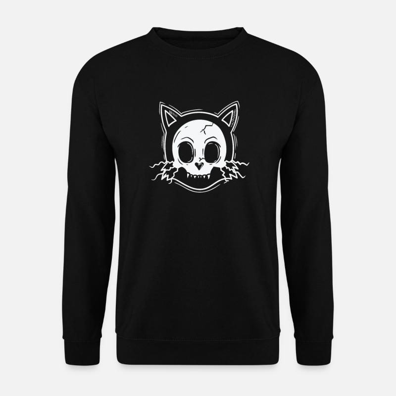 Cat Head Style gothique effrayant - Sweat-shirt Unisexe - noir