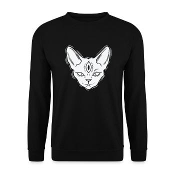 Cat in gothic style horror - Unisex Sweatshirt - black - Front - Alina (178cm) & Michal (187cm)