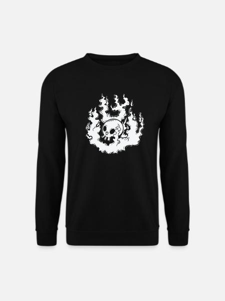 Burning Bone Skull Gothic Styl - Unisex Sweatshirt - black
