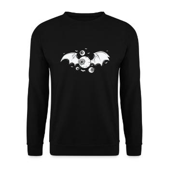 Gothic Flying Eye Horror Horror - Unisex Sweatshirt - black - Front - Alina (178cm) & Michal (187cm)