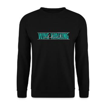 Wing Walker addict Hobby - Unisex Pullover - Schwarz - Vorne - Alina (178cm) & Michal (187cm)