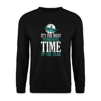The most wonderful Time of the Year Wing Walker - Unisex Pullover - Schwarz - Vorne - Alina (178cm) & Michal (187cm)