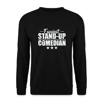 Le plus simple humoriste humoriste riant blague - Sweat-shirt Unisexe - noir - Devant - Alina (178cm) & Michal (187cm)