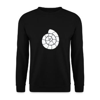Schneckenhaus Spirale Schneckentier - Unisex Pullover - Schwarz - Vorne - Alina (178cm) & Michal (187cm)