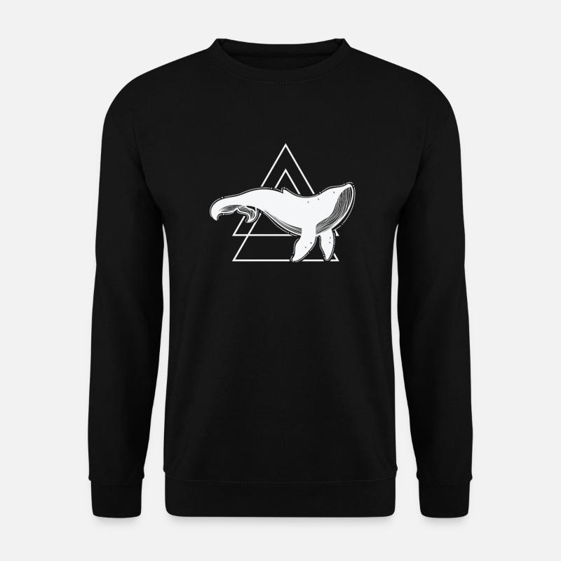 Blauwal Meeresbewohner - Unisex Pullover - Schwarz