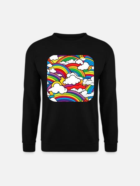 Rainbows and clouds - Unisex Sweatshirt - black