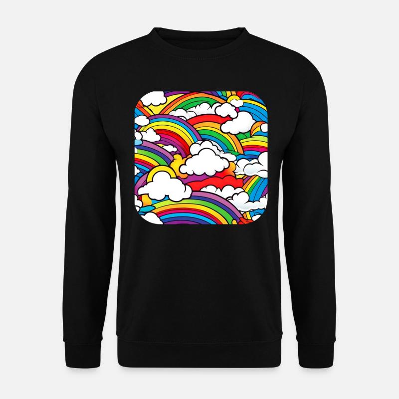 Rainbows and clouds - Unisex Sweatshirt - black