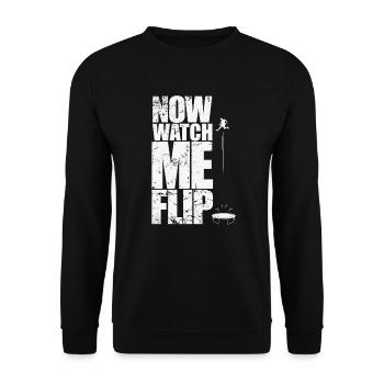 Now watch Me flip trampoline bouncing hobby - Unisex Sweatshirt - black - Front - Alina (178cm) & Michal (187cm)