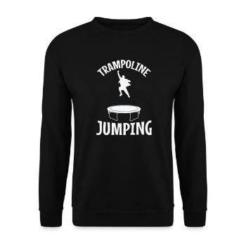 Trampoline Jumping Jumping Leisure - Unisex Sweatshirt - black - Front - Alina (178cm) & Michal (187cm)
