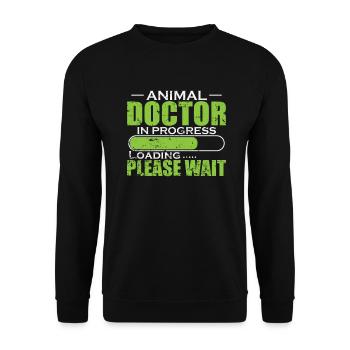 Animal Doctor in Progress Loading Please wait - Unisex Pullover - Schwarz - Vorne - Alina (178cm) & Michal (187cm)