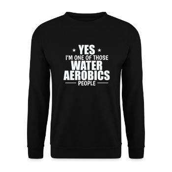 Oui, je suis l’un de ces gens de l’aquagym - Sweat-shirt Unisexe - noir - Devant - Alina (178cm) & Michal (187cm)