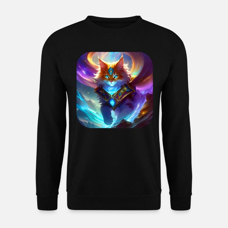 Mystical Magical Cat - Unisex Sweatshirt - black