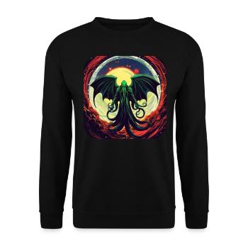 Immortal Cthulhu monster in the universe - Unisex Sweatshirt - black - Front - Alina (178cm) & Michal (187cm)