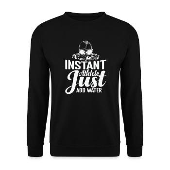 Instant Athlete Lust add Water Swimming Sports - Unisex Sweatshirt - black - Front - Alina (178cm) & Michal (187cm)