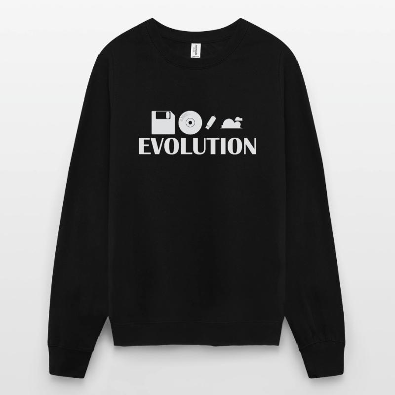 Evolution Diskette CD USB Stick Cloud Unisex Pullover