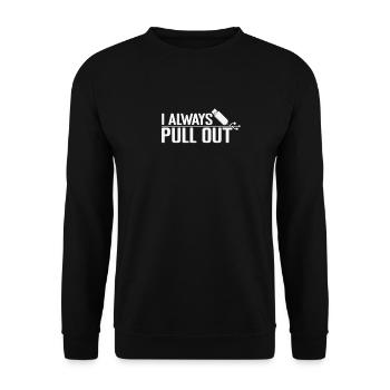 I always pull out retro memory module - Unisex Sweatshirt - black - Front - Alina (178cm) & Michal (187cm)