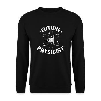 Future Physicist Naturwissenschaft - Unisex Pullover - Schwarz - Vorne - Alina (178cm) & Michal (187cm)