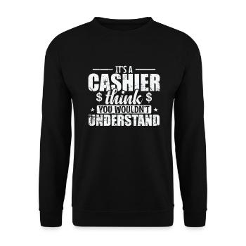 It's a Cashier Thing you wouldn't understand - Unisex Pullover - Schwarz - Vorne - Alina (178cm) & Michal (187cm)