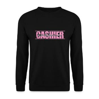 Cashier awesome Verkäufer Supermarkt - Unisex Pullover - Schwarz - Vorne - Alina (178cm) & Michal (187cm)