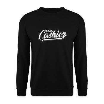 Pretty Cashier Verkäufer Beruf - Unisex Pullover - Schwarz - Vorne - Alina (178cm) & Michal (187cm)