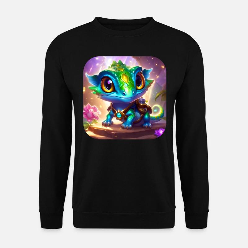 Cute Little Fantasy Lizard - Unisex Sweatshirt - black