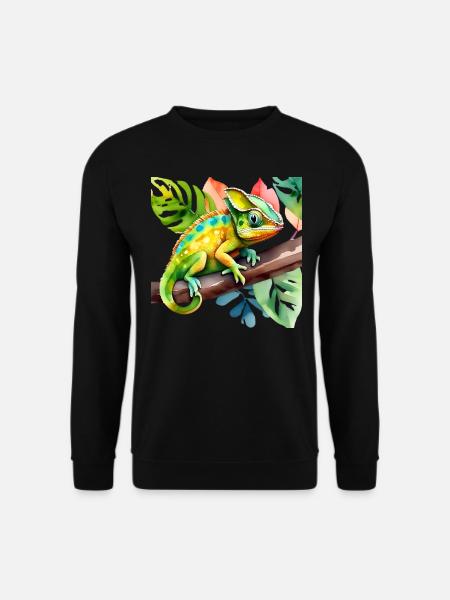 Süßes kleines Chameleon - Unisex Pullover - Schwarz