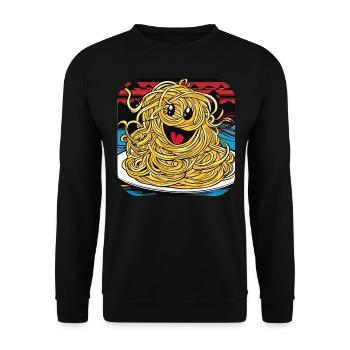 Monstre spaghetti drôle pour Pastafaris - Sweat-shirt Unisexe - noir - Devant - Alina (178cm) & Michal (187cm)